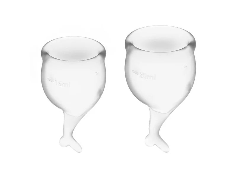 Copas Menstruales Feel Secure Transparent Pack de 2
