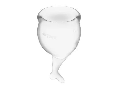 Copas Menstruales Feel Secure Transparent Pack de 2