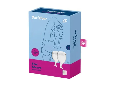Copas Menstruales Feel Secure Transparent Pack de 2