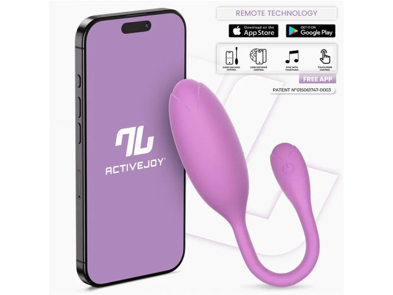 Logan Huevo Vibrador con APP Silicona Unibody Purpura Logan Huevo Vibrador con APP Silicona Unibody Purpura