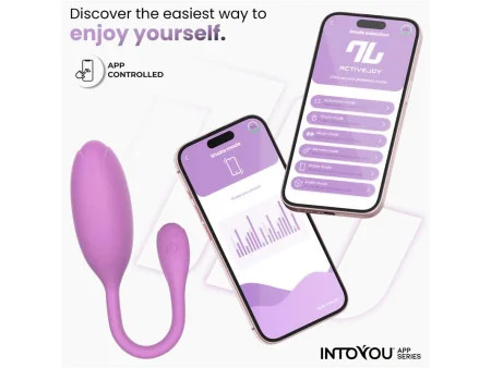 Logan Huevo Vibrador con APP Silicona Unibody Purpura