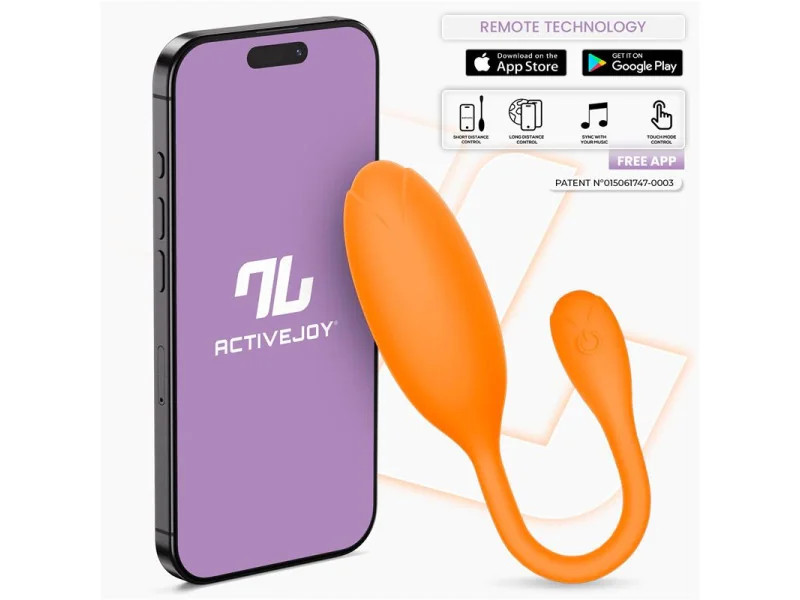 Logan Huevo Vibrador con APP Silicona Unibody Naranja Logan Huevo Vibrador con APP Silicona Unibody Naranja