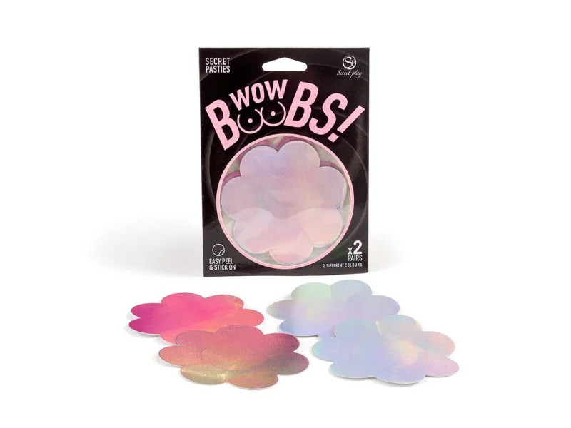 Wow Boobs Pezoneras Flores Holograficos Wow Boobs Pezoneras Flores Holograficos