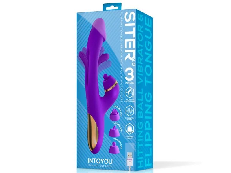Siter 20 Vibrador con Lengua Flapping Golpeteo y Cabezales Intercambiables