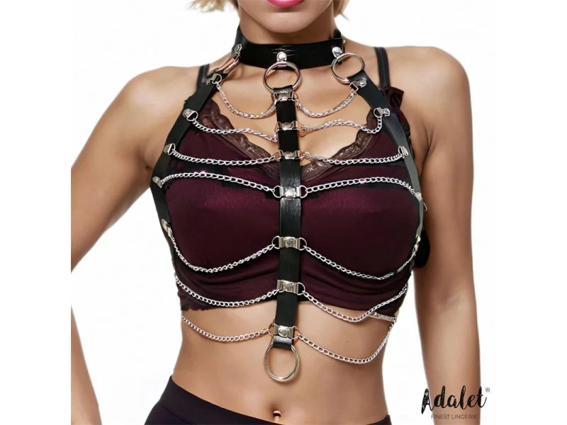 Hilda Arnes de Pecho con Cadenas Cuero Vegano Talla Unica
