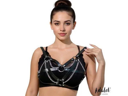 Karina Top Cuero Vegano con Cadenas Talla Unica