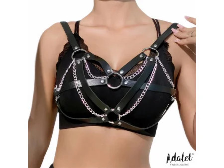 Karina Top Cuero Vegano con Cadenas Talla Unica