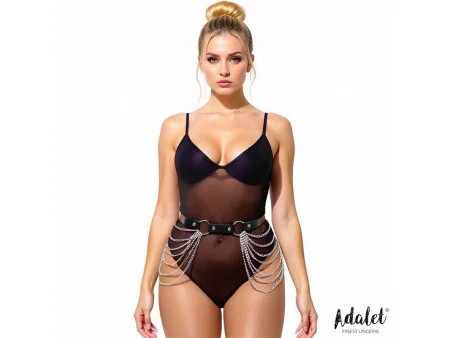 Nadine Cinturon Cuero Vegano con Cadenas Tall Unica