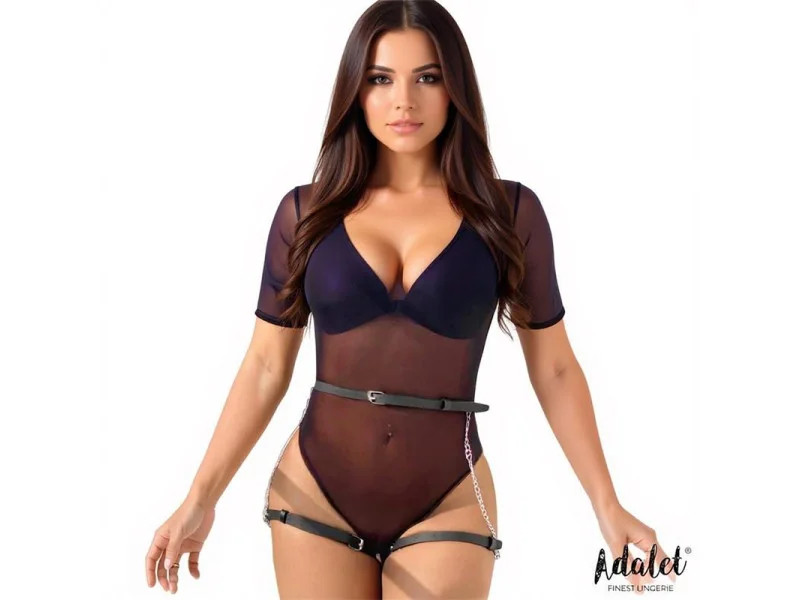 Oriana Cinturon Cuero Vegano con Cadenas Tall Unica