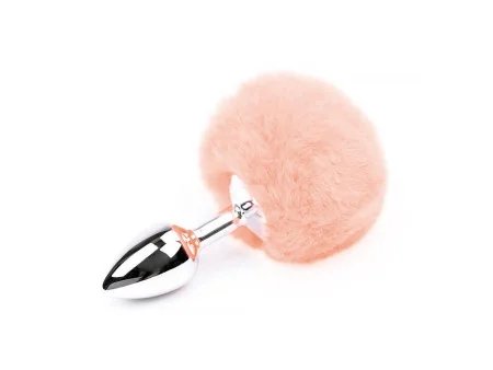 Plug Anal con Pompon Rosa Chicle Talla S