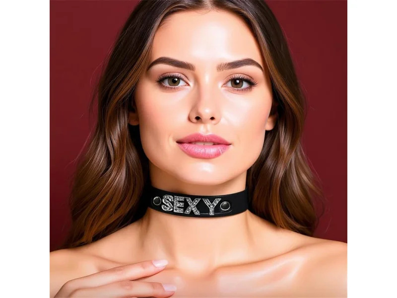 Collar Cuero Vegano Sexy Talla Unica Collar Cuero Vegano Sexy Talla Unica