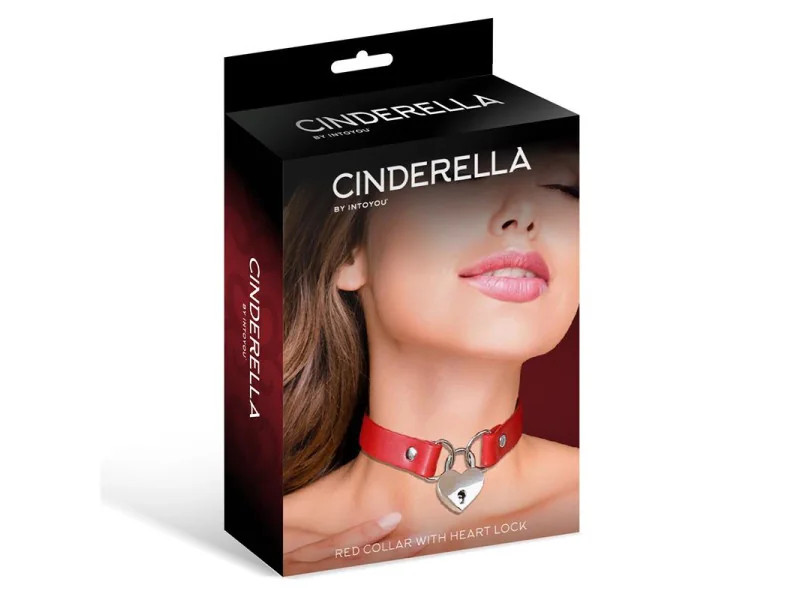 Collar con Candado de Corazon Cuero Vegano Talla Unica