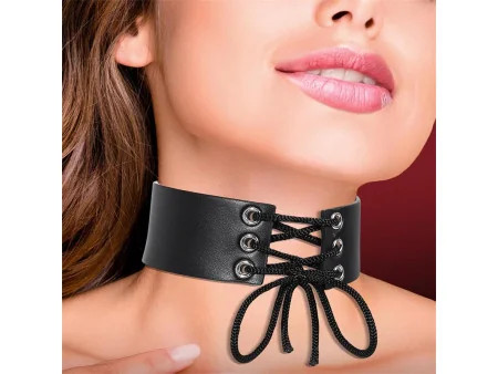 Collar con Lazo Cuero Vegano Talla Unica Collar con Lazo Cuero Vegano Talla Unica