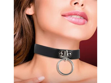 Collar con Aro Cuero Vegano Talla Unica