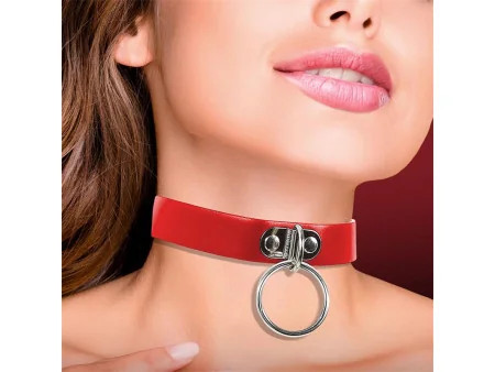 Collar con Aro Cuero Vegano Talla Unica