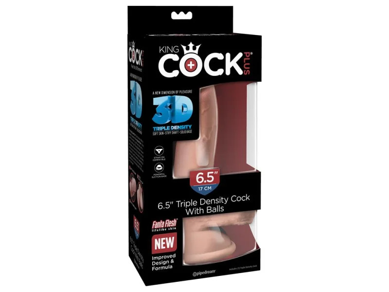 Dildo Triple Densidad con Testiculos 65