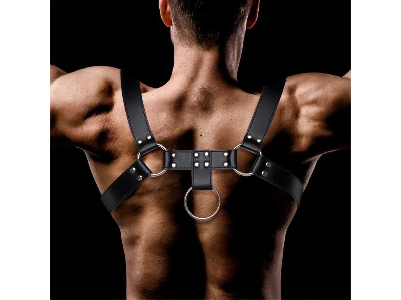 Domine Arnes Masculino para Bondage Cuero Vegano