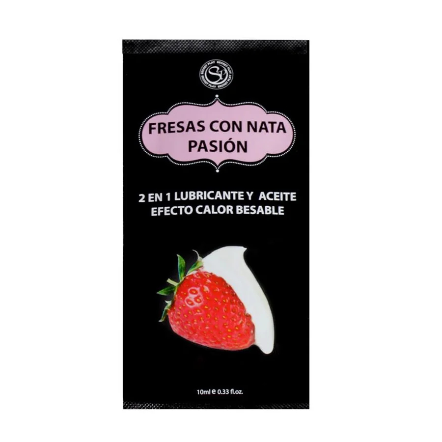 Secret Play Pack 12 Monodosis Lubricante Fresas con Nata