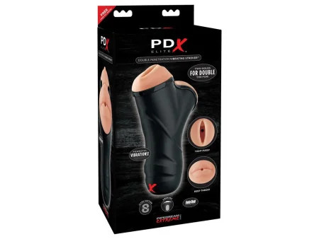 PDX Elite Masturbador de Doble Penetracion Vibrador