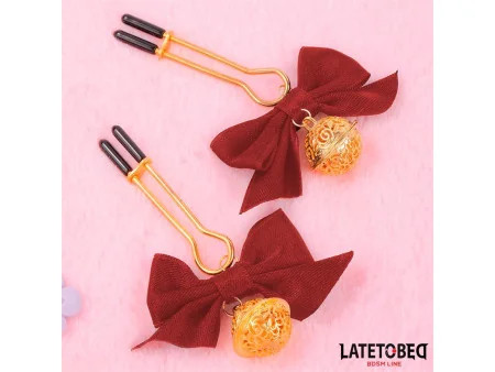 Pinzas para Pezones con Lazos Rojos