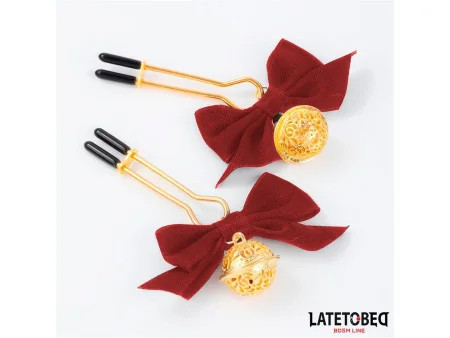 Pinzas para Pezones con Lazos Rojos