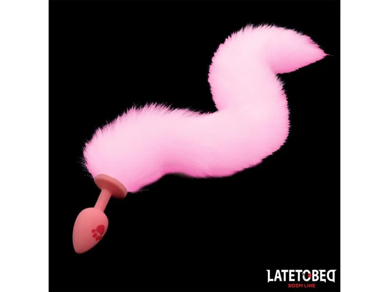 Plug Anal Rosa con Cola de Zorro Rosa Plug Anal Rosa con Cola de Zorro Rosa