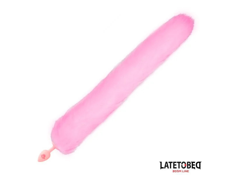 Plug Anal Rosa con Cola de Zorro Rosa