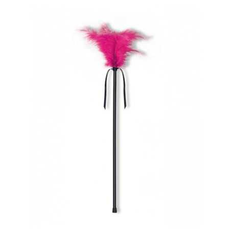 Estimulador con Plumas Fucsia