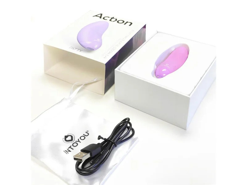 Patty Mini Masajeador Silicona USB Purpura