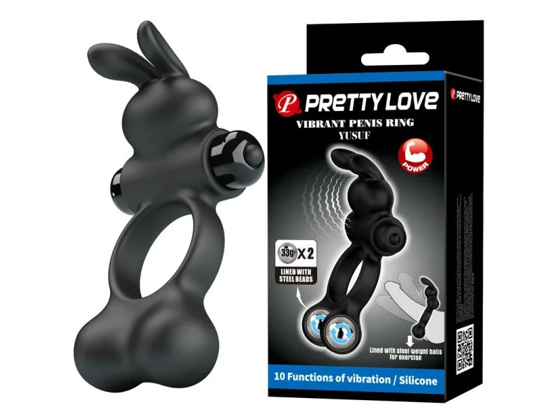 Yusuf Anillo para el Pene con Bolas de Metal 2x33gr Yusuf Anillo para el Pene con Bolas de Metal 2x33gr