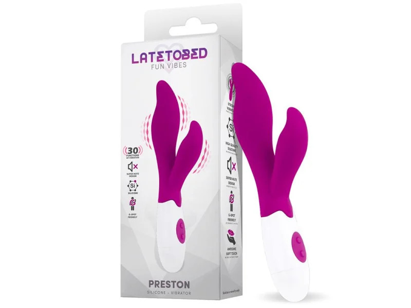 Preston Vibrador con Estimulador Silicona