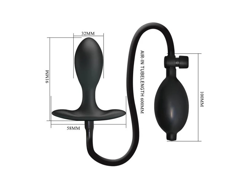Plug Anal con Inflado y Bola Interna