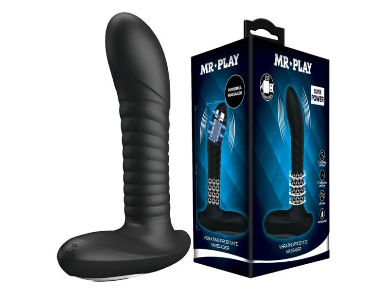 Masajeador Prostatico con Vibracion y Bolas Rotadoras