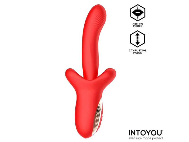 Vyron Vibrador con Thrusting y Biting Mordisqueo