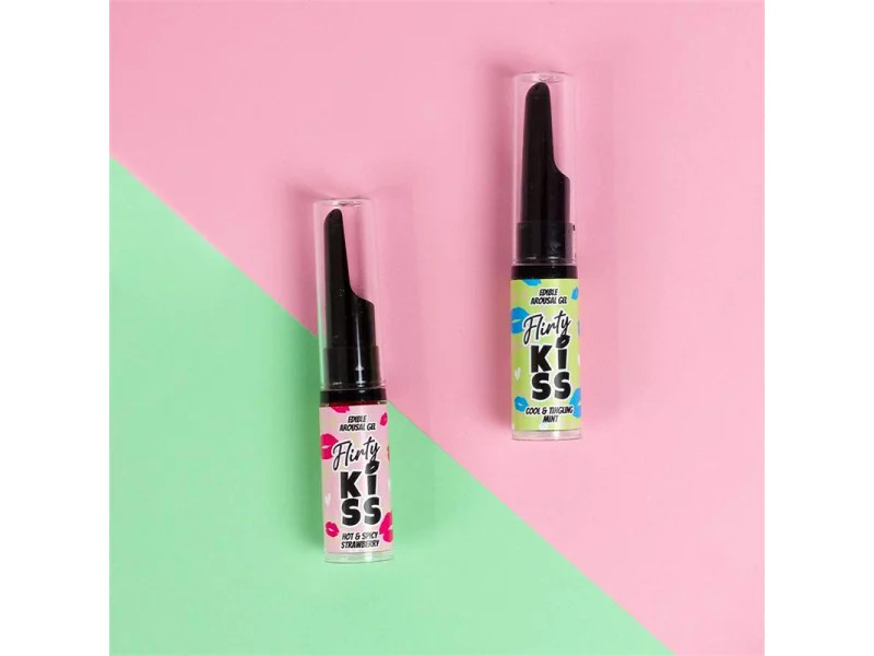 Flirty Kiss Geles para Sexo Oral Fresa y Menta 2x8gr