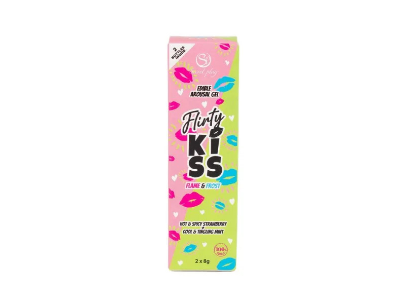 Flirty Kiss Geles para Sexo Oral Fresa y Menta 2x8gr