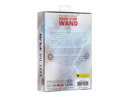 Varita Neon Stim con 4 Electrodos de Vidrio Varita Neon Stim con 4 Electrodos de Vidrio