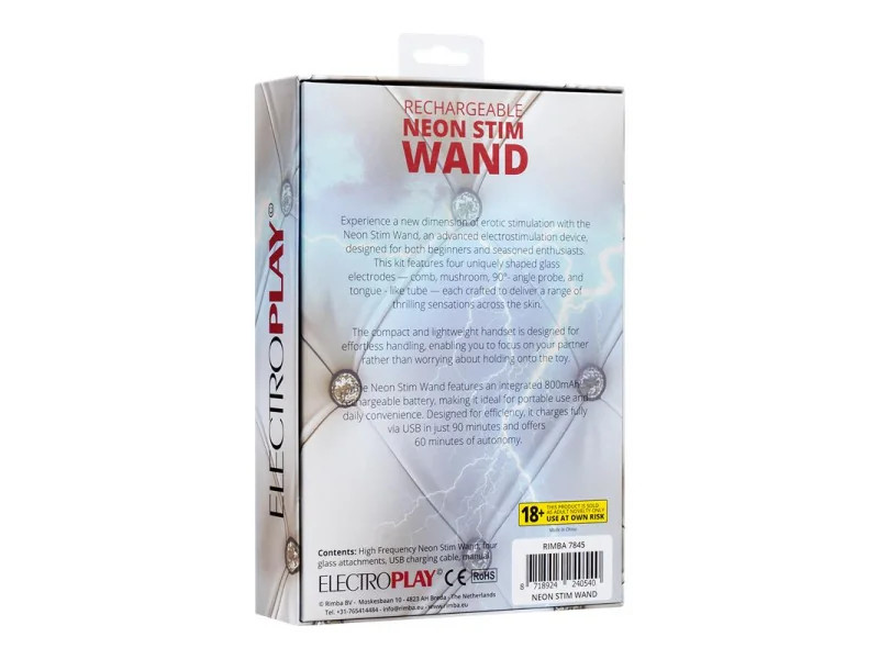 Varita Neon Stim con 4 Electrodos de Vidrio