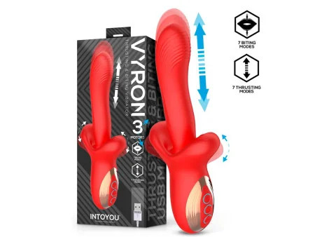 Vyron Vibrador con Thrusting y Biting Mordisqueo