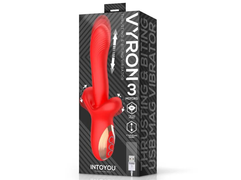 Vyron Vibrador con Thrusting y Biting Mordisqueo