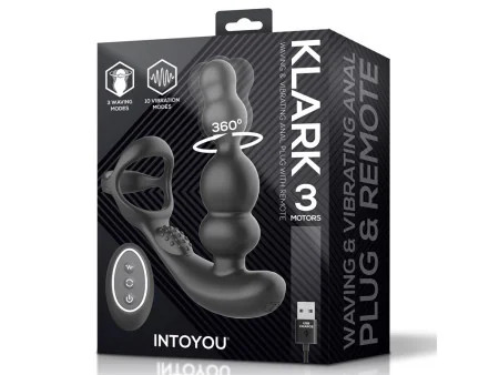 Klark Plug Anal Oscilante con Vibracion y Control Remoto