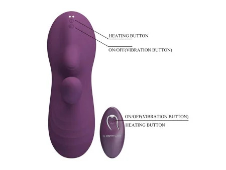 Luka Asiento con Vibrador con Finger Efecto Calor y Bolas Rotadoras