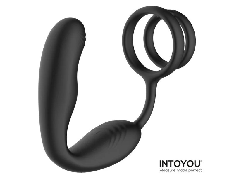 Bruce Masajeador Prostatico 360º y Doble Anillo con Vibracion