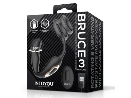 Bruce Masajeador Prostatico 360º y Doble Anillo con Vibracion Bruce Masajeador Prostatico 360º y Doble Anillo con Vibracion