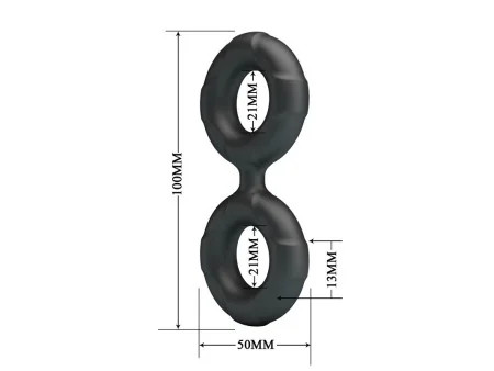 Radwan Anillo para el Pene Doble Silicona Mod 19