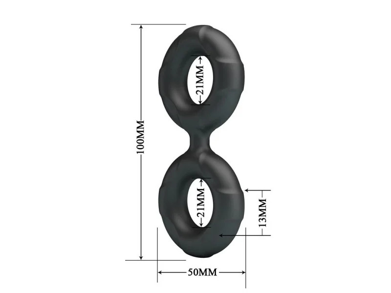 Radwan Anillo para el Pene Doble Silicona Mod 19