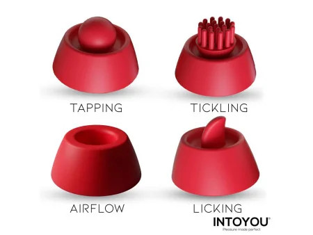 Beeny Estimulador con 4 Cabezales Succion Tapping Tickling y Licking