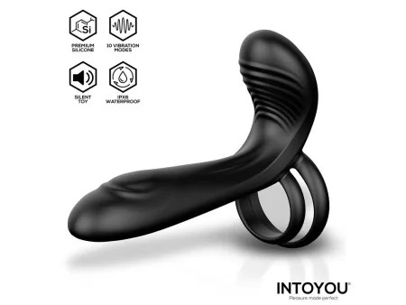 Synkox Girth Gainer con Doble Anillo para el Pene con Vibracion