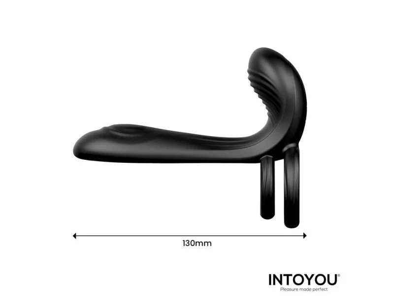 Synkox Girth Gainer con Doble Anillo para el Pene con Vibracion