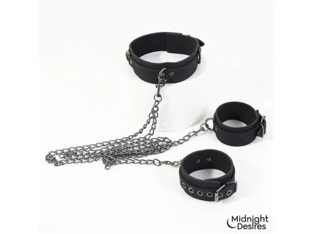Collar con Esposas para Tobillos con Cadena Collar con Esposas para Tobillos con Cadena